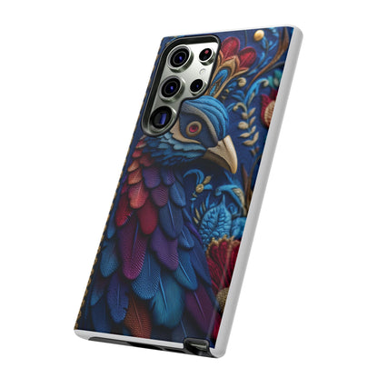 Paon Royal : Broderie de Luxe et Plumes Précieuses