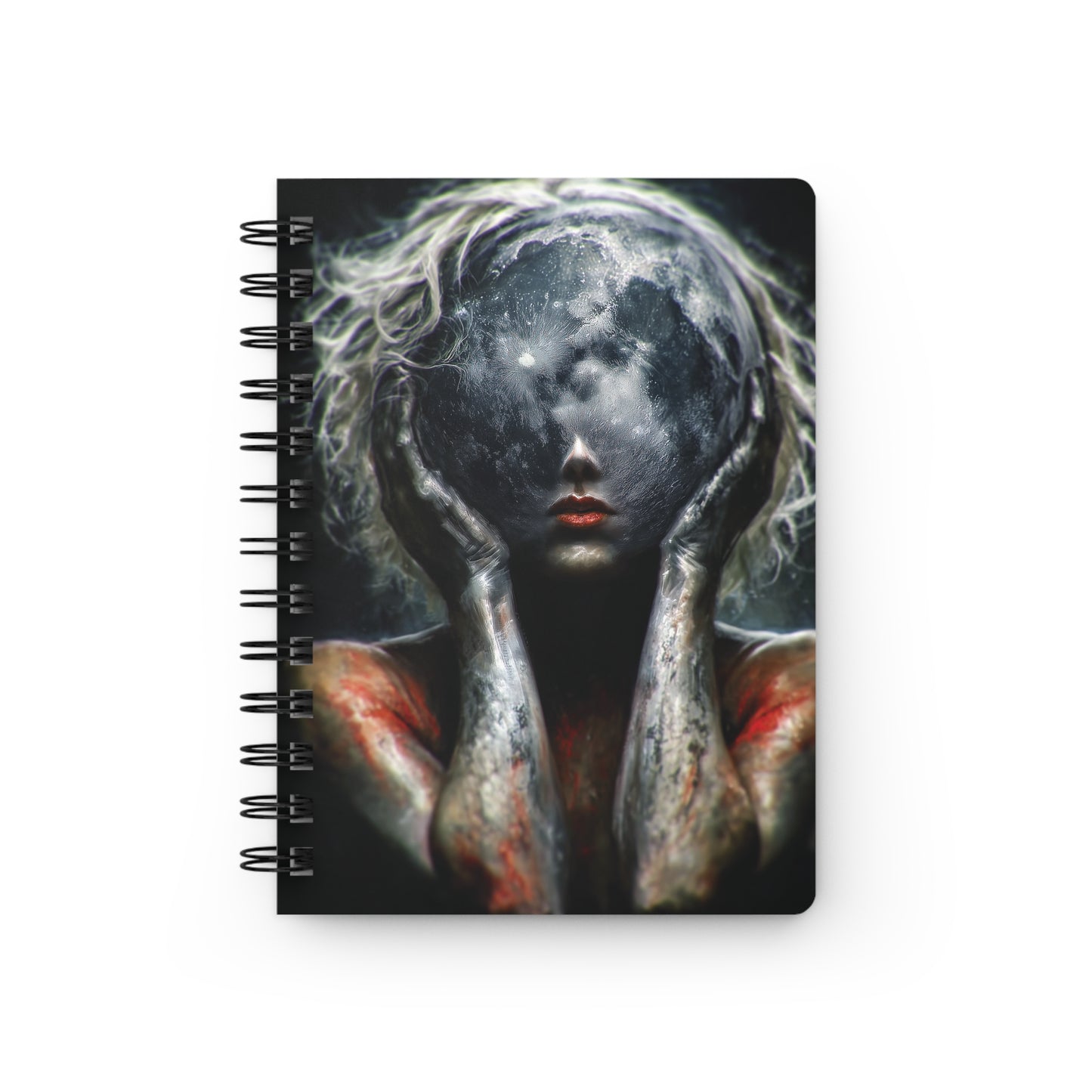 Visage de Lune Sanglante - Art Gothique et Expressionnisme Céleste