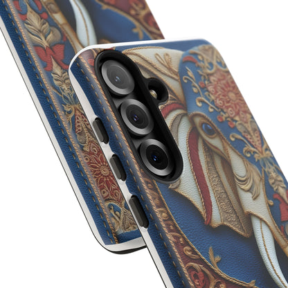 Éléphant Ornemental : Broderie Paisley et Cuir