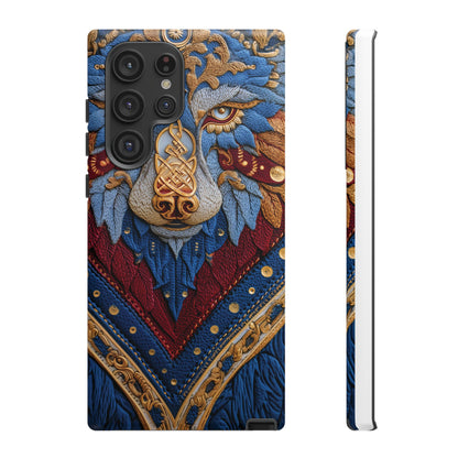 Loup des Glaces : Ornements Baroques et Fourrure Bleue