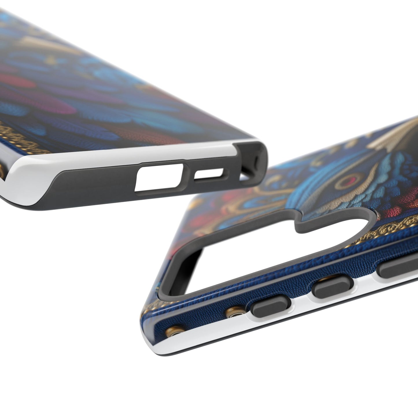 Paon Royal : Broderie de Luxe et Plumes Précieuses