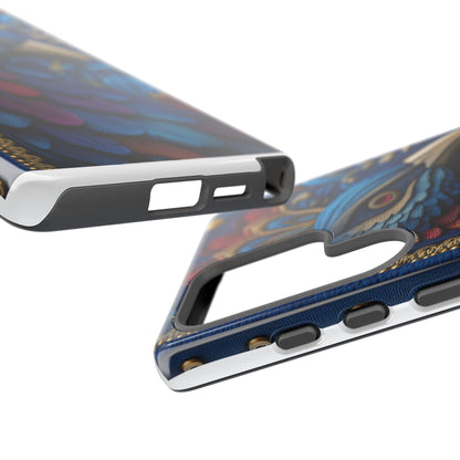 Paon Royal : Broderie de Luxe et Plumes Précieuses