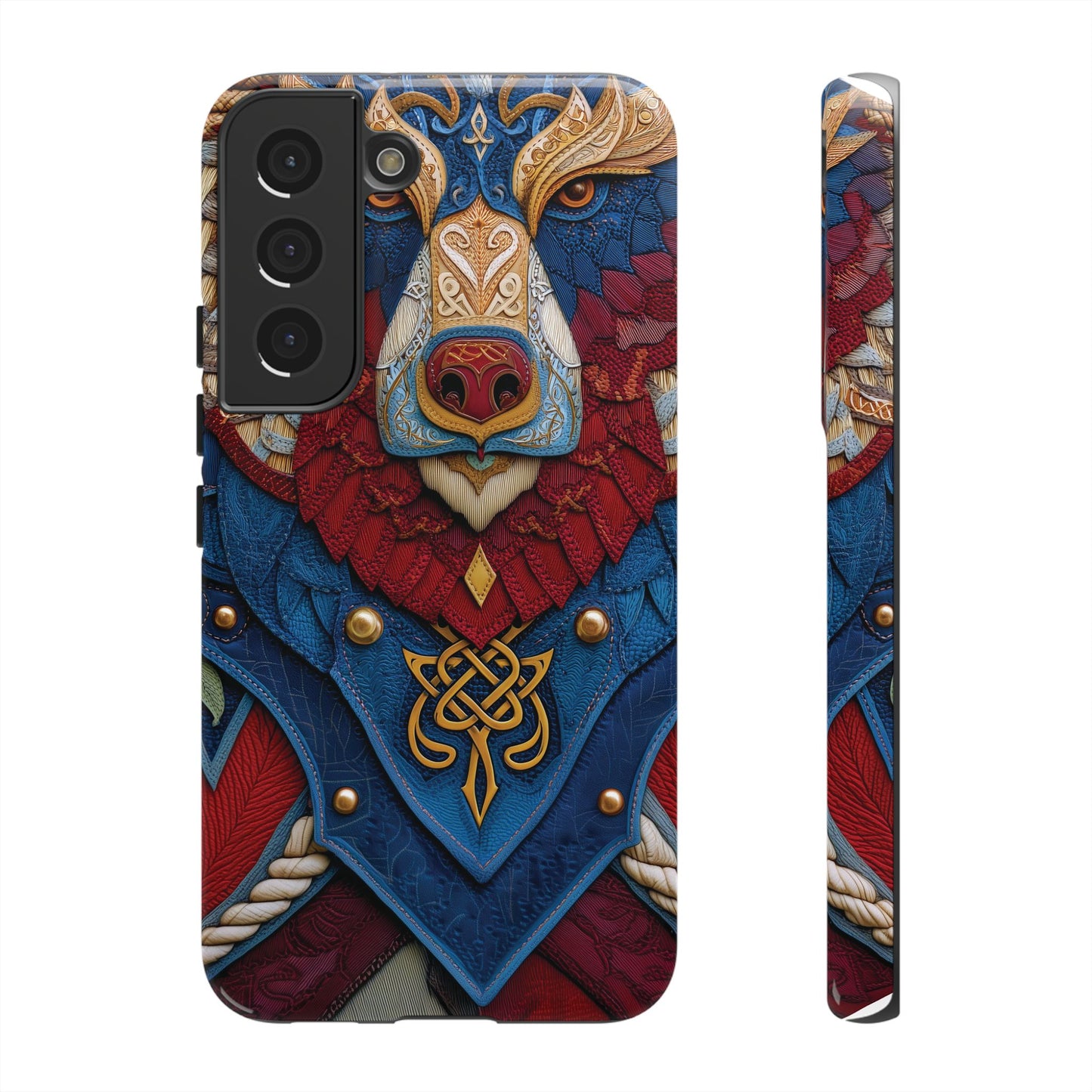 L'Ours Guerrier : Totem Celtique sur Cuir et Or