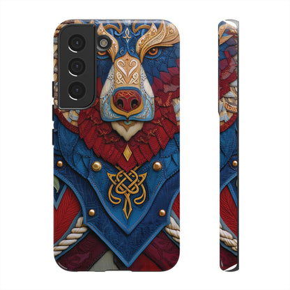 L'Ours Guerrier : Totem Celtique sur Cuir et Or