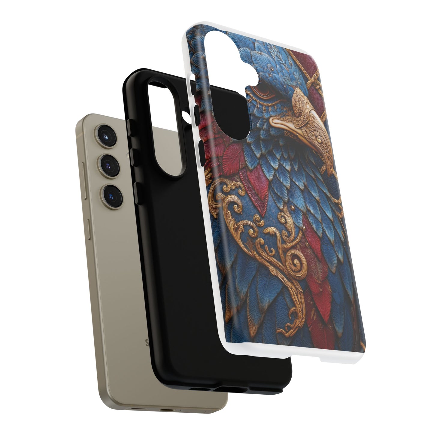 Leather Feather Eagle Sculpture Case — "Aigle Impérial"