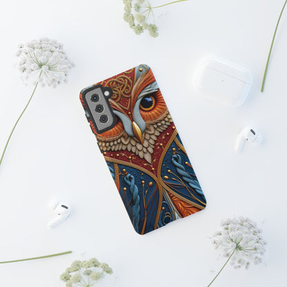 Hibou Royal : Art Textile Brodé et Cuir