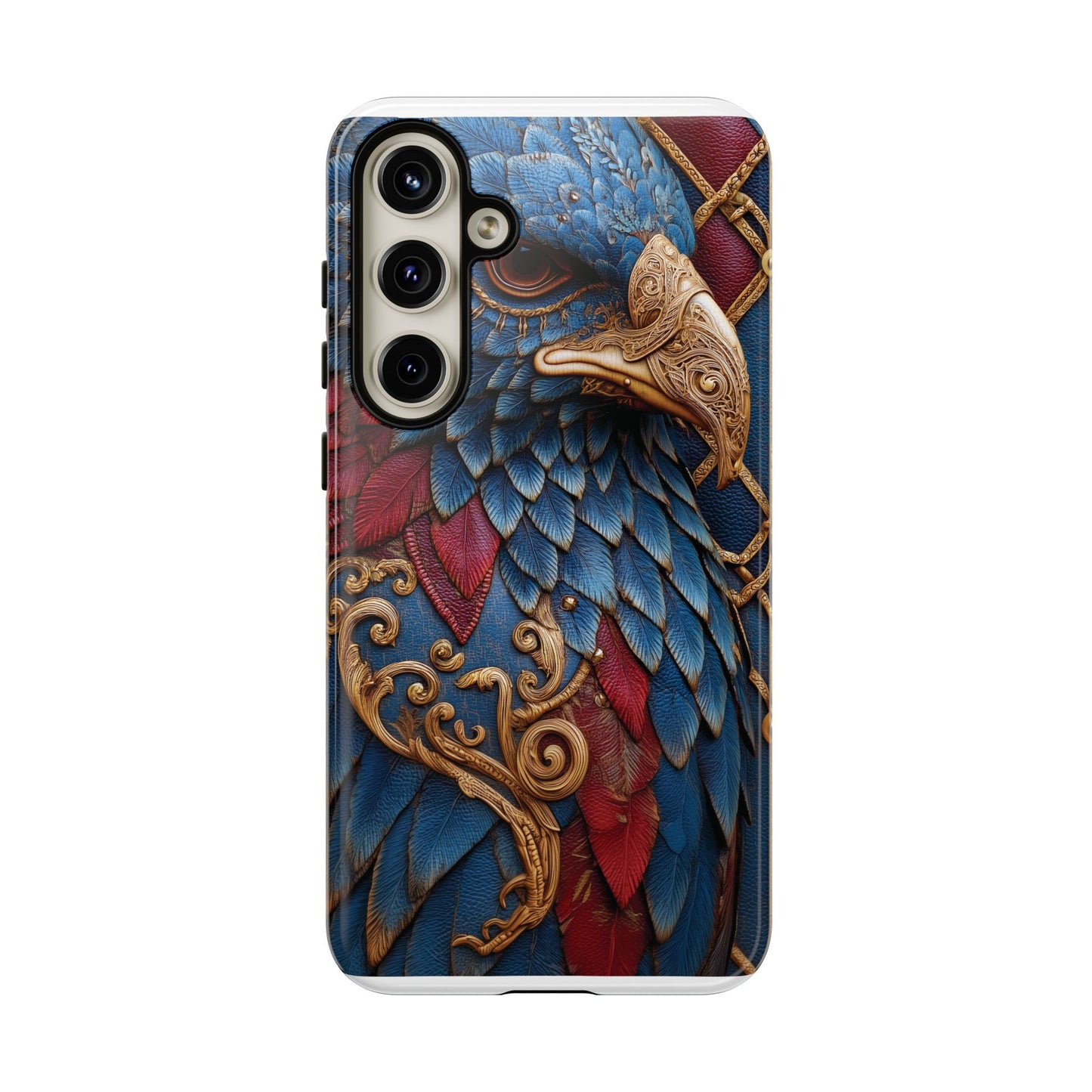 Leather Feather Eagle Sculpture Case — "Aigle Impérial"