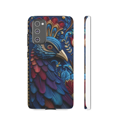 Paon Royal : Broderie de Luxe et Plumes Précieuses