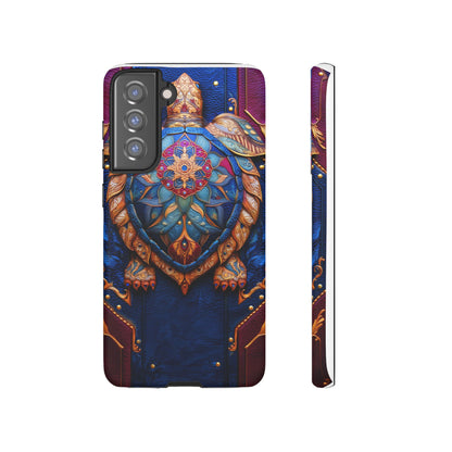 Tortue de Sagesse : Mandala Ornemental sur Cuir