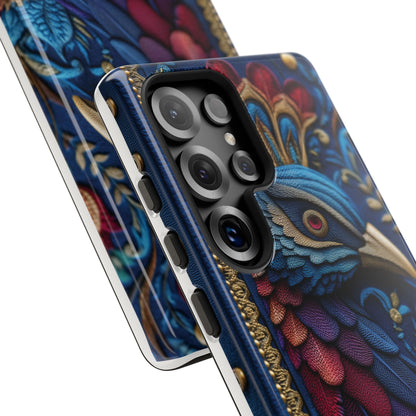 Paon Royal : Broderie de Luxe et Plumes Précieuses