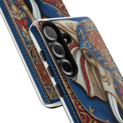 Éléphant Ornemental : Broderie Paisley et Cuir