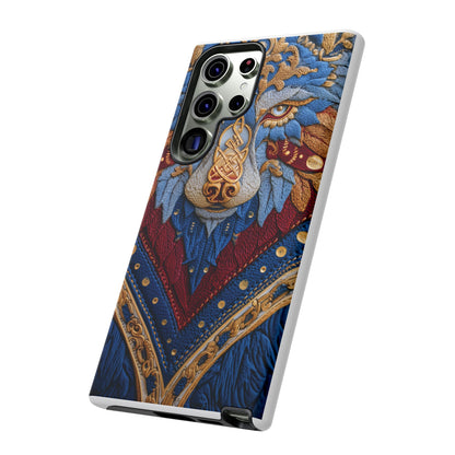 Loup des Glaces : Ornements Baroques et Fourrure Bleue