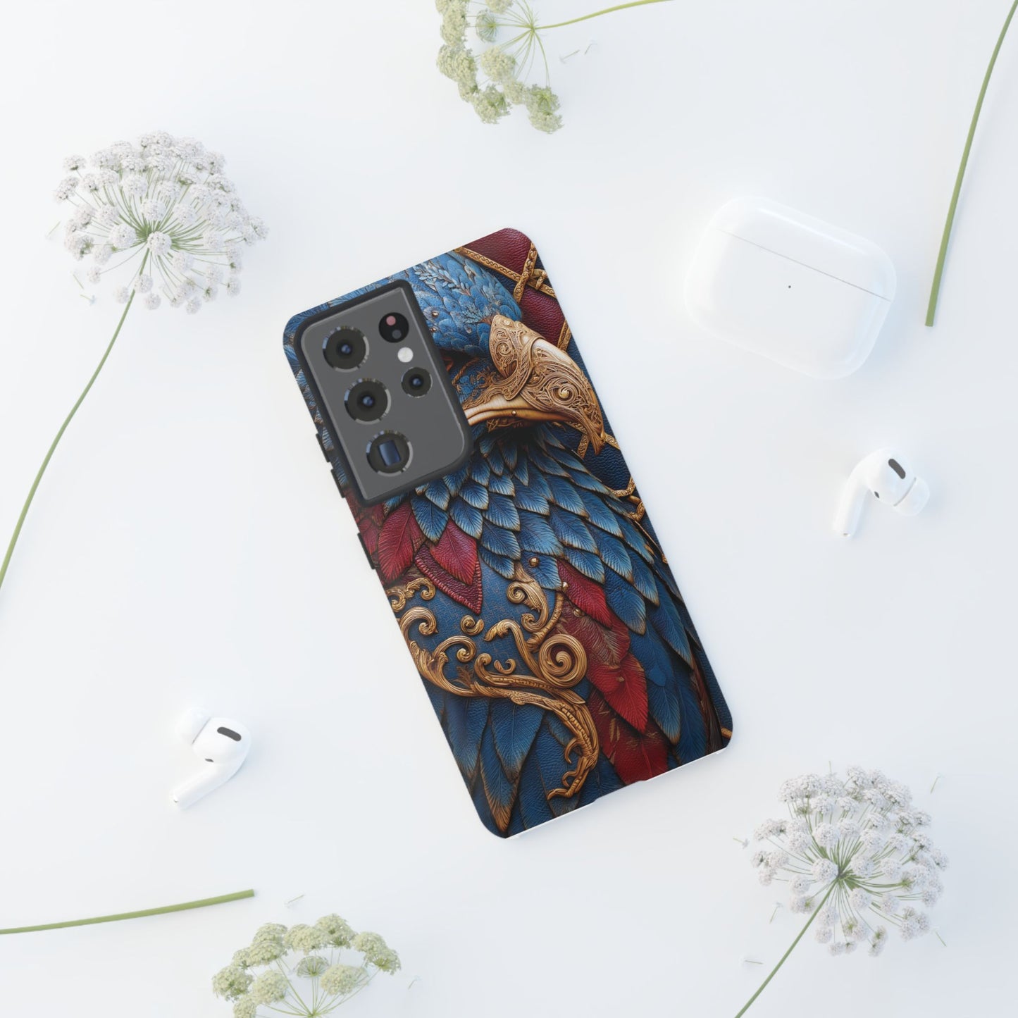 Leather Feather Eagle Sculpture Case — "Aigle Impérial"