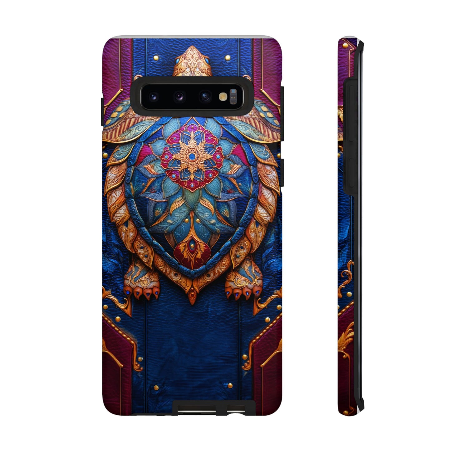 Tortue de Sagesse : Mandala Ornemental sur Cuir