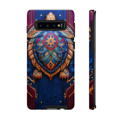 Tortue de Sagesse : Mandala Ornemental sur Cuir