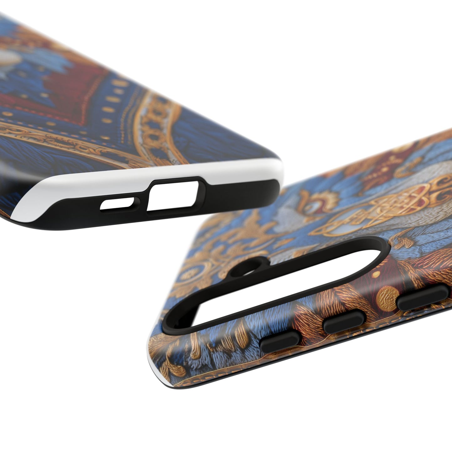 Loup des Glaces : Ornements Baroques et Fourrure Bleue