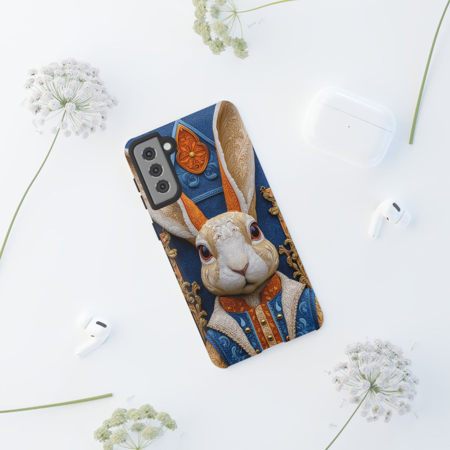 Le Lapin Gentilhomme : Portrait Brodé en Veston