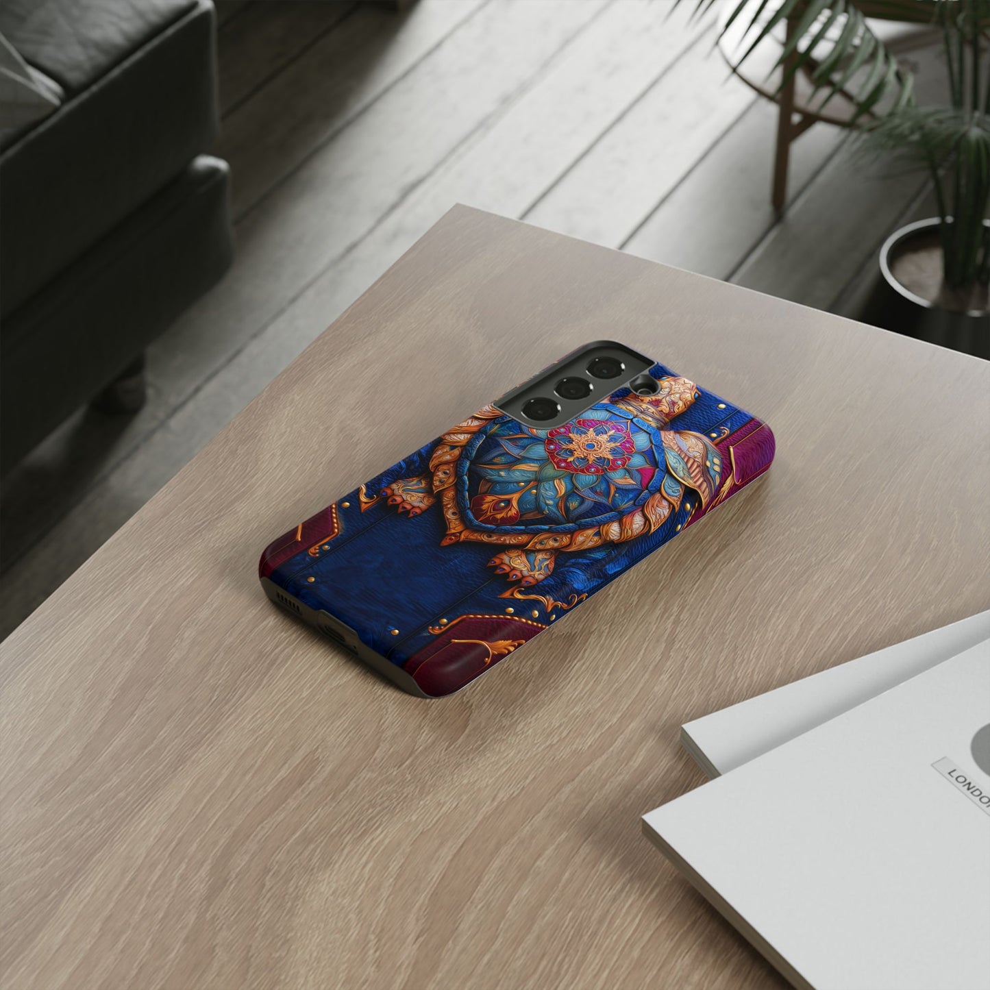 Tortue de Sagesse : Mandala Ornemental sur Cuir