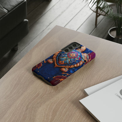 Tortue de Sagesse : Mandala Ornemental sur Cuir