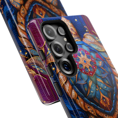 Tortue de Sagesse : Mandala Ornemental sur Cuir