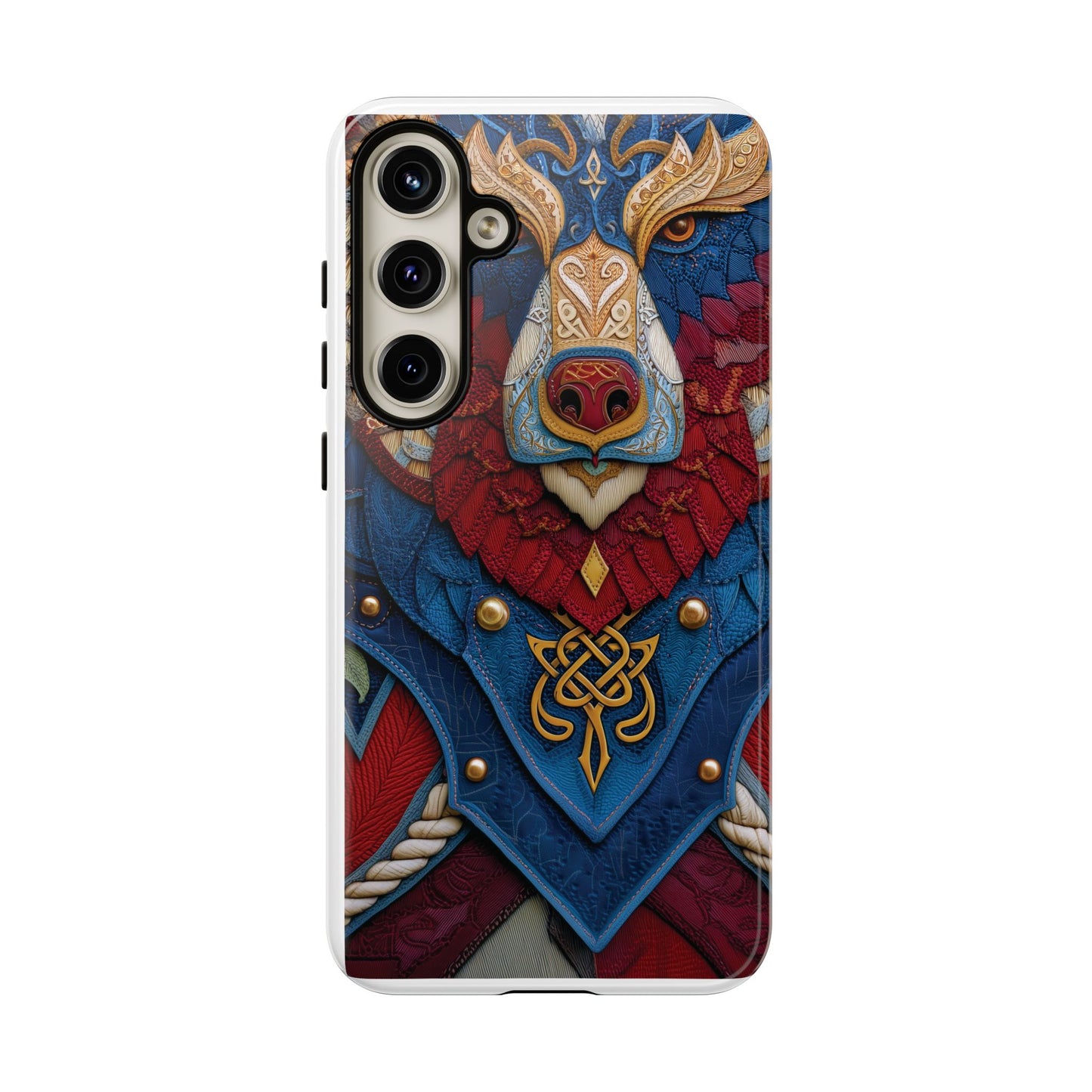 L'Ours Guerrier : Totem Celtique sur Cuir et Or