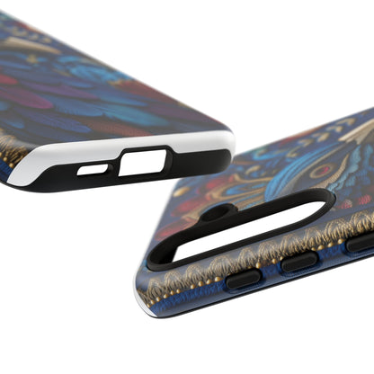 Paon Royal : Broderie de Luxe et Plumes Précieuses