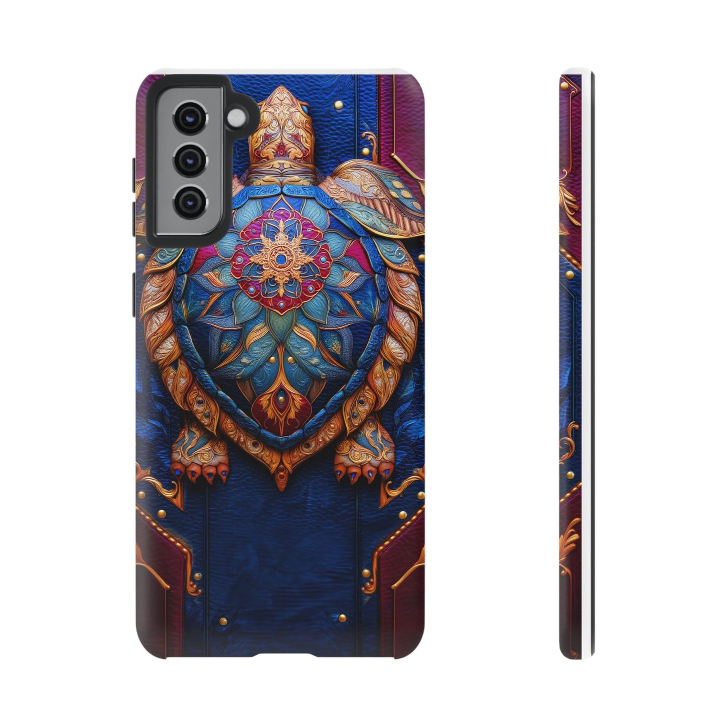 Tortue de Sagesse : Mandala Ornemental sur Cuir