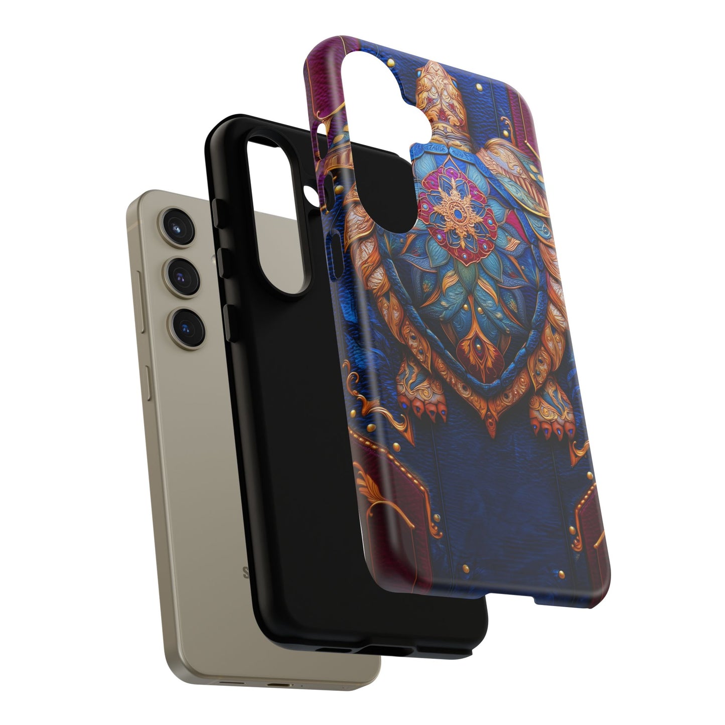 Tortue de Sagesse : Mandala Ornemental sur Cuir