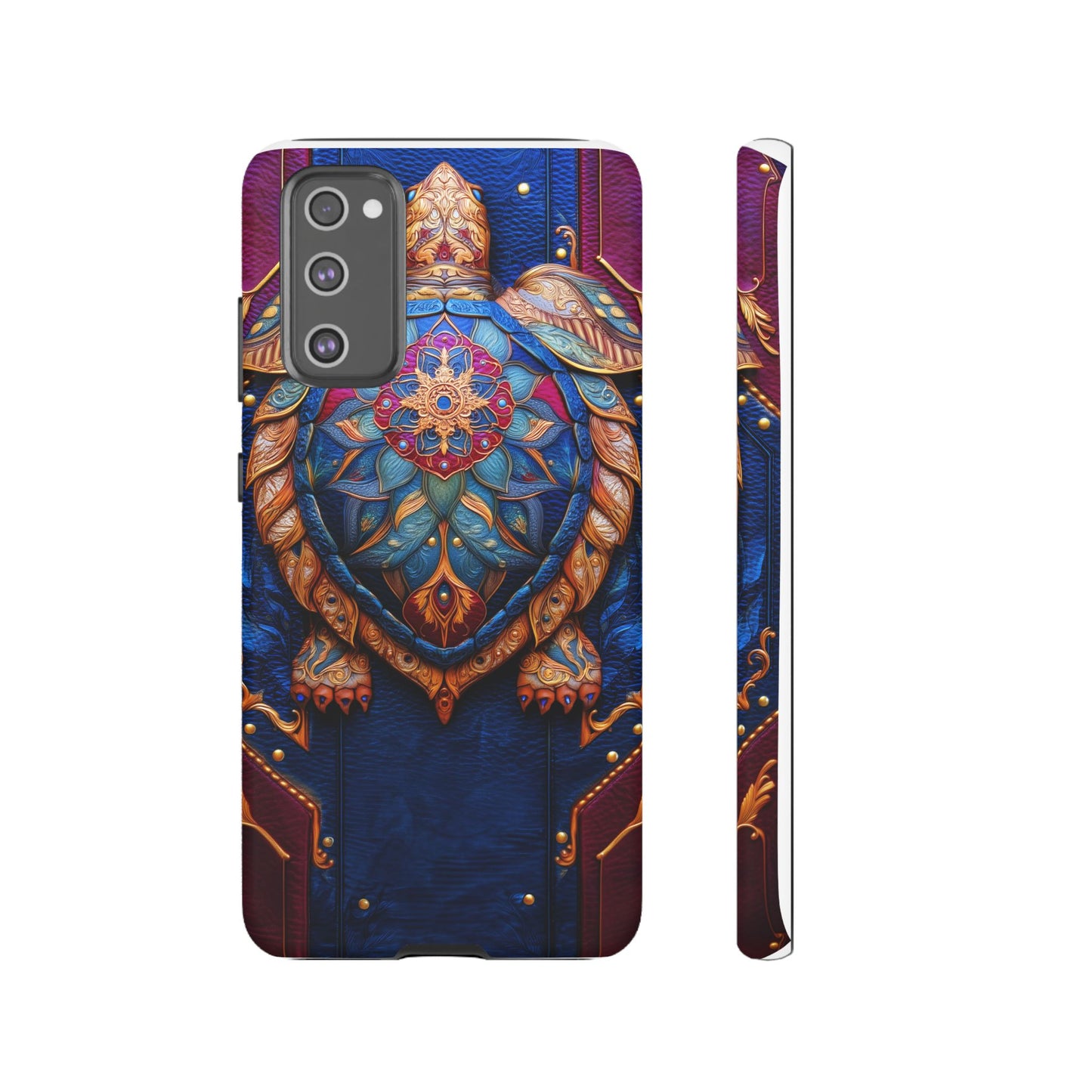 Tortue de Sagesse : Mandala Ornemental sur Cuir