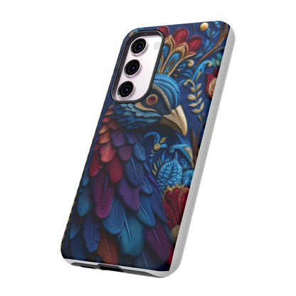 Paon Royal : Broderie de Luxe et Plumes Précieuses