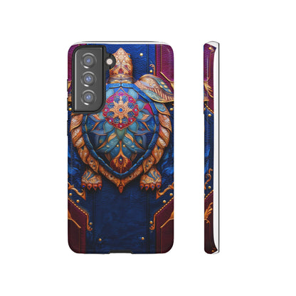 Tortue de Sagesse : Mandala Ornemental sur Cuir