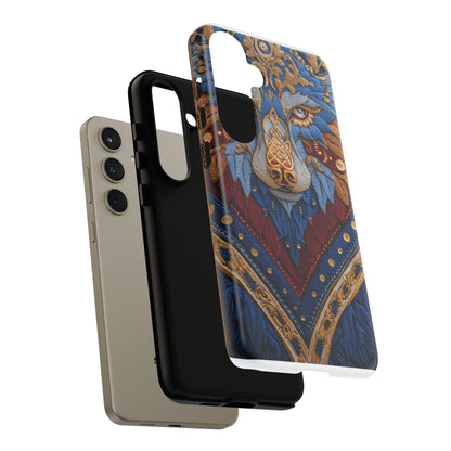 Loup des Glaces : Ornements Baroques et Fourrure Bleue