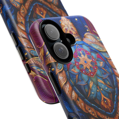 Tortue de Sagesse : Mandala Ornemental sur Cuir