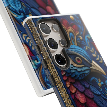 Paon Royal : Broderie de Luxe et Plumes Précieuses