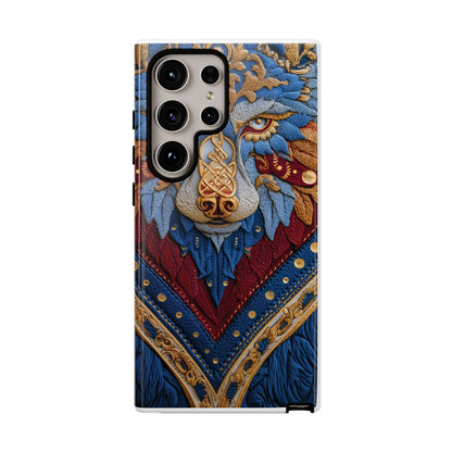 Loup des Glaces : Ornements Baroques et Fourrure Bleue