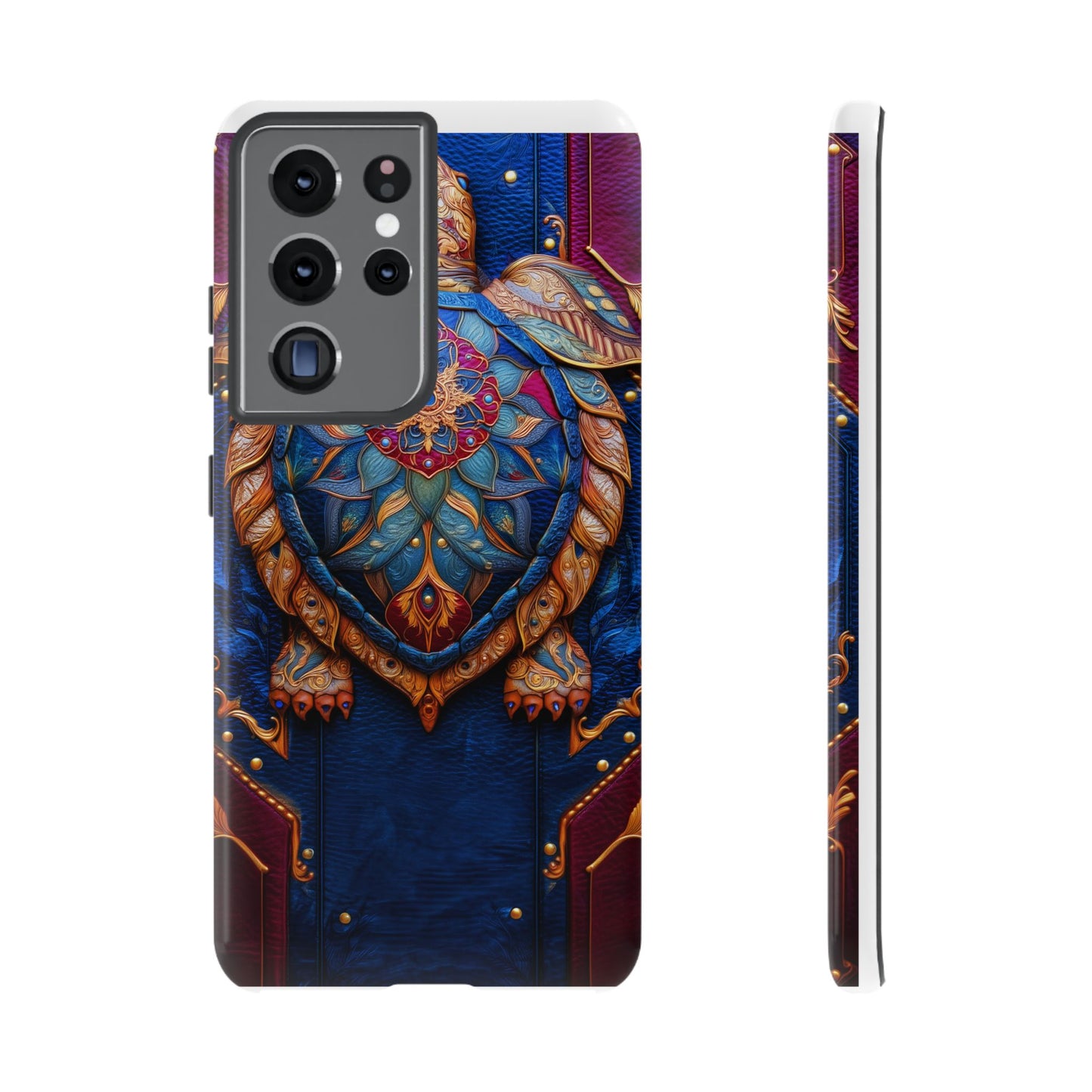 Tortue de Sagesse : Mandala Ornemental sur Cuir