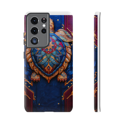 Tortue de Sagesse : Mandala Ornemental sur Cuir