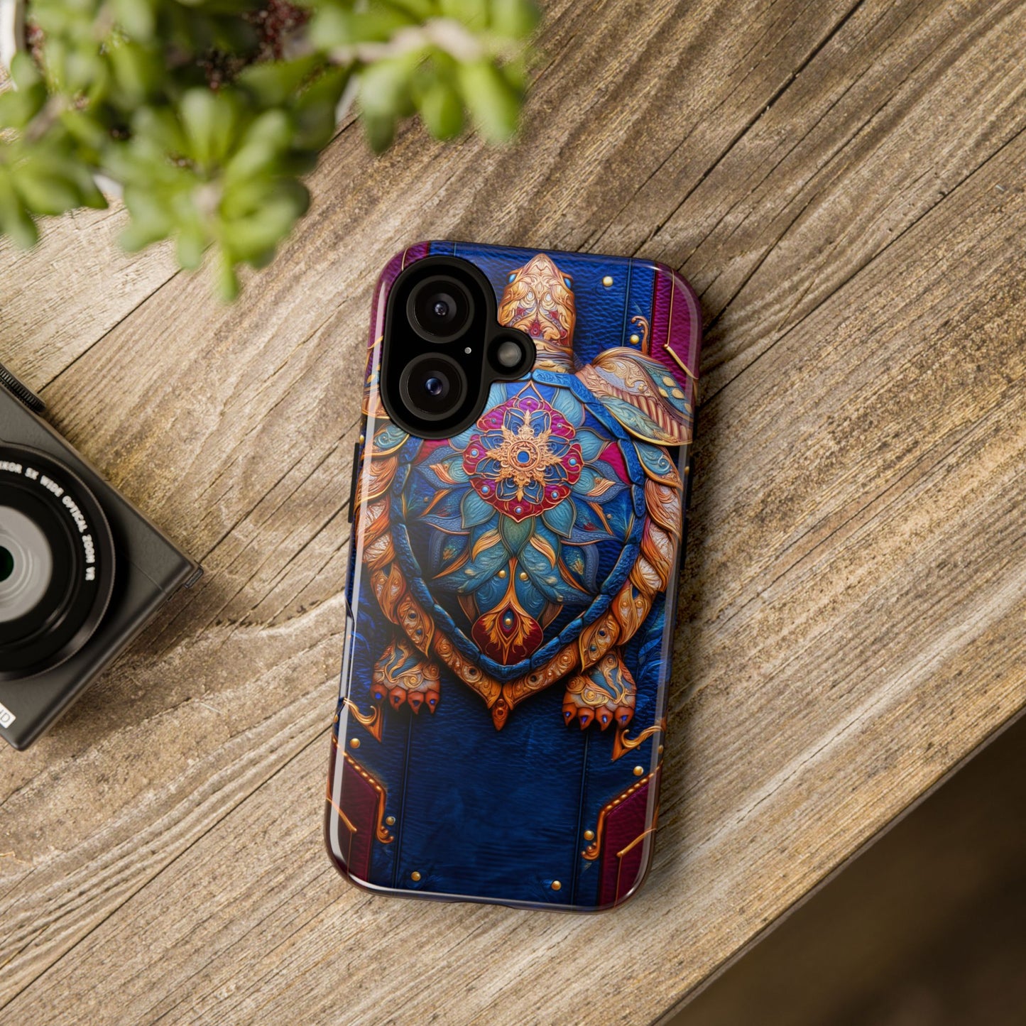 Tortue de Sagesse : Mandala Ornemental sur Cuir