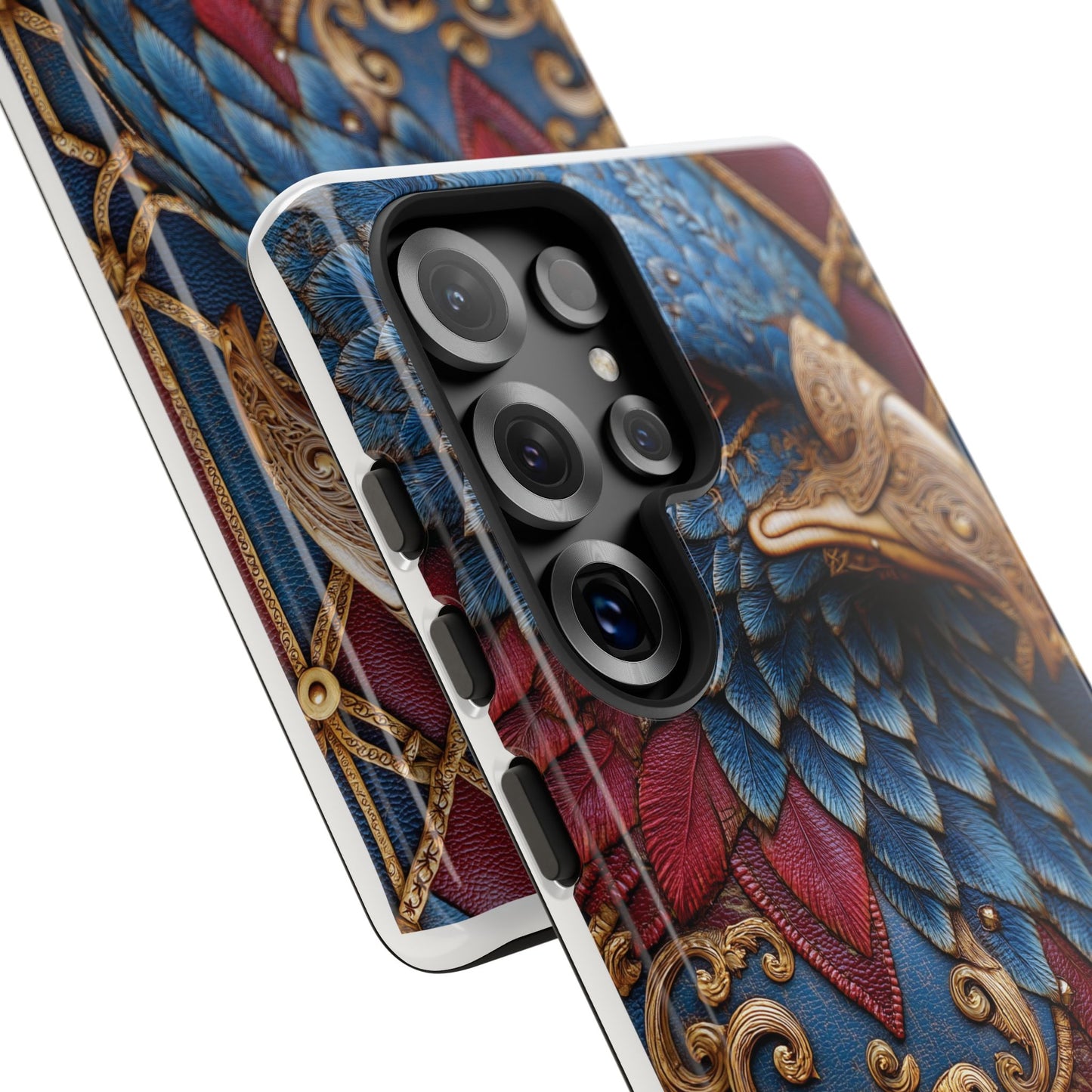 Leather Feather Eagle Sculpture Case — "Aigle Impérial"