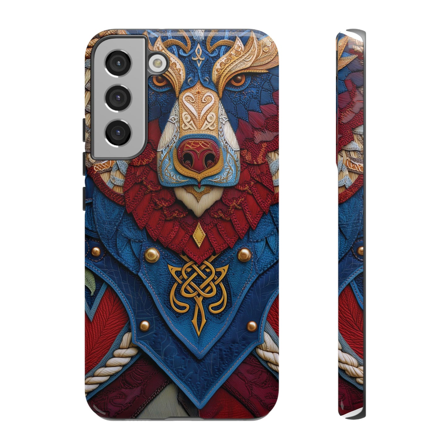 L'Ours Guerrier : Totem Celtique sur Cuir et Or