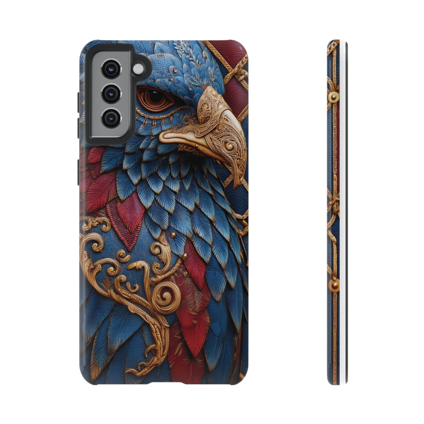 Leather Feather Eagle Sculpture Case — "Aigle Impérial"