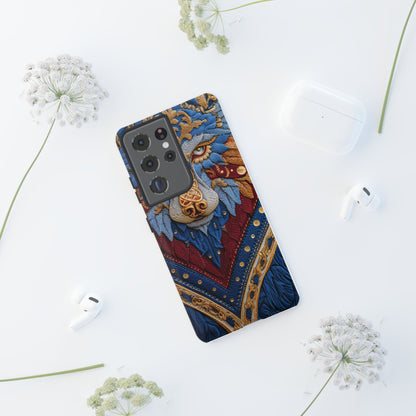 Loup des Glaces : Ornements Baroques et Fourrure Bleue