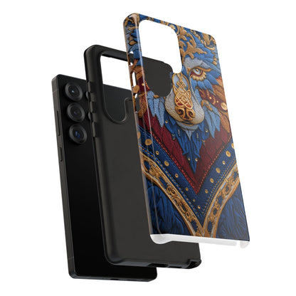 Loup des Glaces : Ornements Baroques et Fourrure Bleue