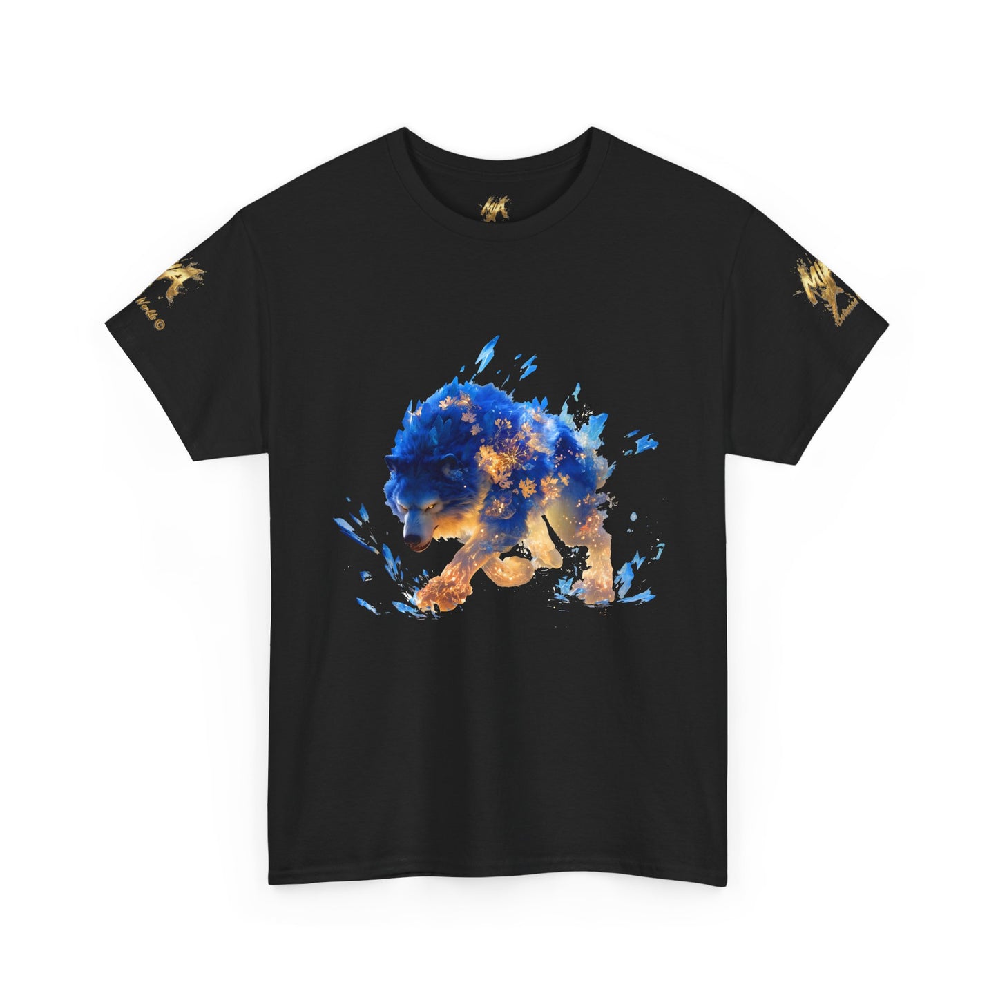 Loup Esprit du Froid et de la Flamme : Art Fantastique Cristallin