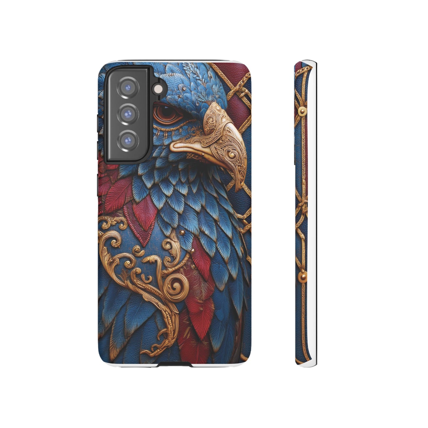 Leather Feather Eagle Sculpture Case — "Aigle Impérial"
