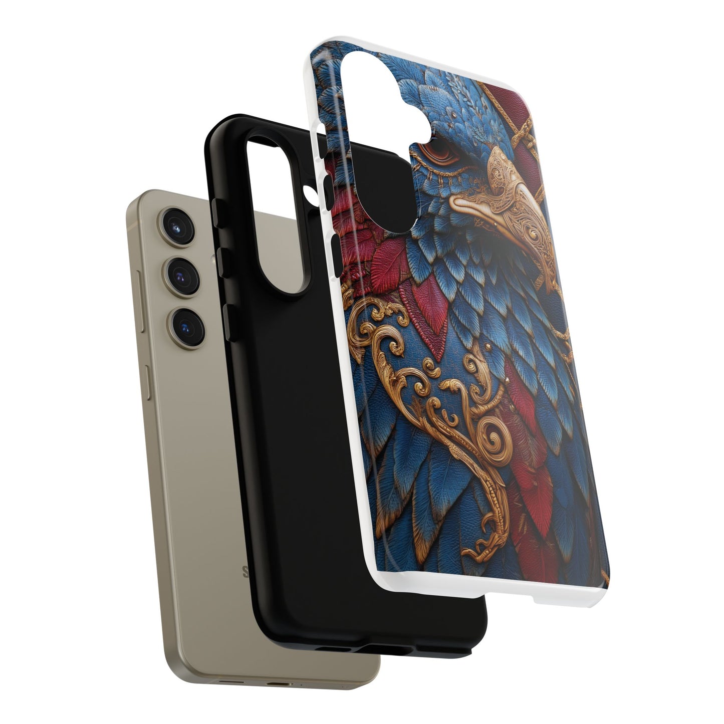 Leather Feather Eagle Sculpture Case — "Aigle Impérial"