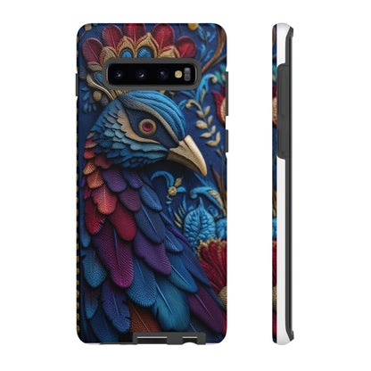 Paon Royal : Broderie de Luxe et Plumes Précieuses