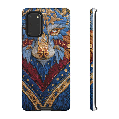 Loup des Glaces : Ornements Baroques et Fourrure Bleue