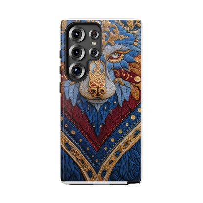 Loup des Glaces : Ornements Baroques et Fourrure Bleue