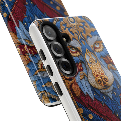 Loup des Glaces : Ornements Baroques et Fourrure Bleue